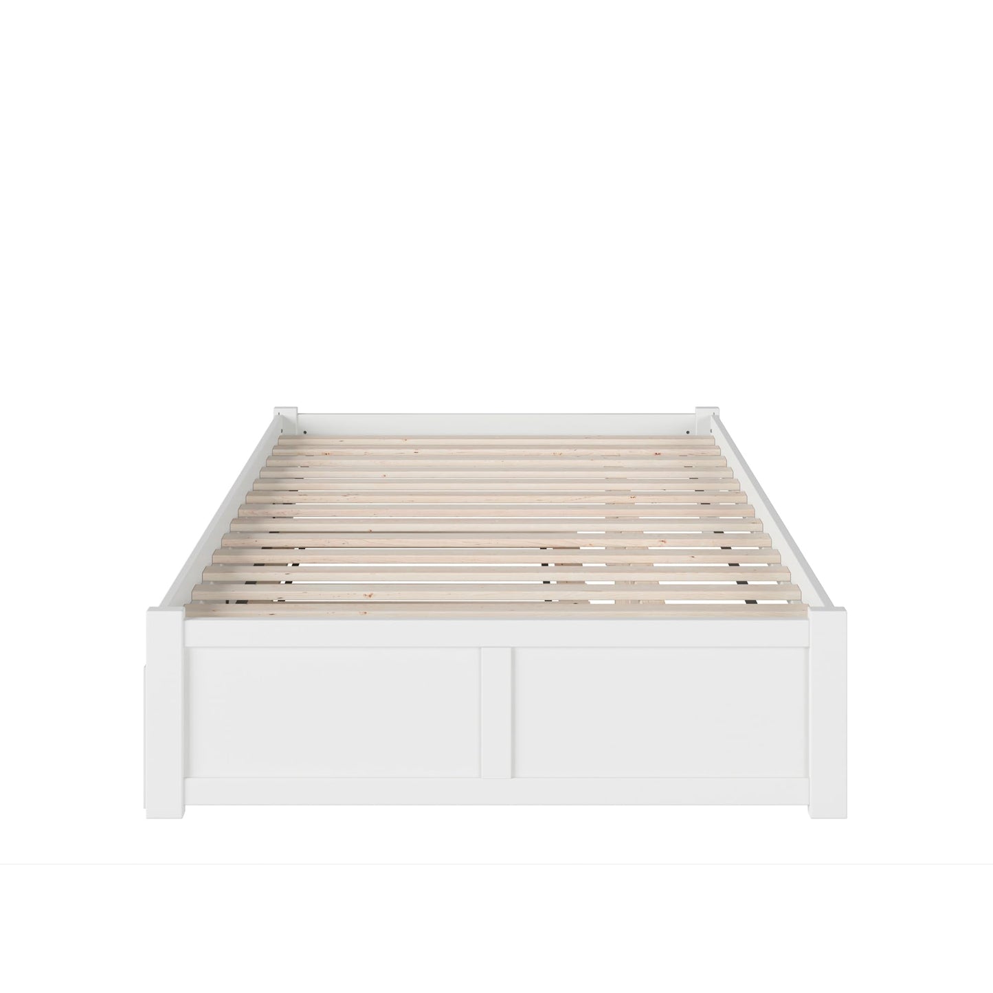 AFI, Concord King Platform Bed with Footboard & Twin XL Trundle, White