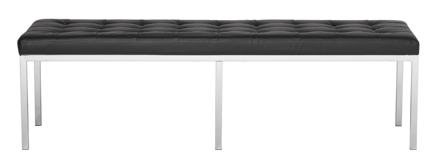 Studio Designs Home Wide Lintel Tufted Bench/Ottoman, Ebony, 60" (72044)
