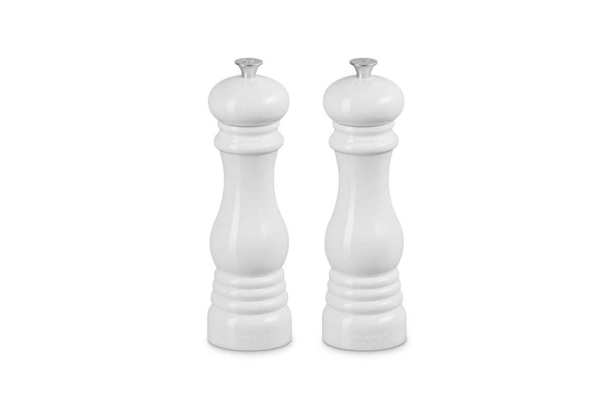 Le Creuset Salt and Pepper Mill Set 8-Inch, White