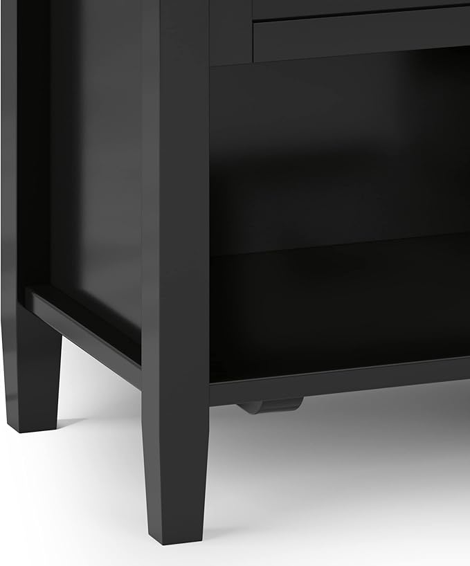 SIMPLIHOME Warm Shaker Solid Wood 24 inch Wide Transitional-Style Bedside