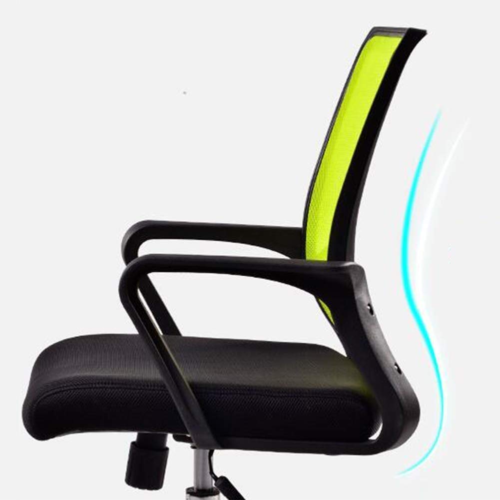 Office Mesh Desk Chair Adjustable Armrests Back Support Ergonomic Swivel Rotate Home Visitor Chair (Color : Red)