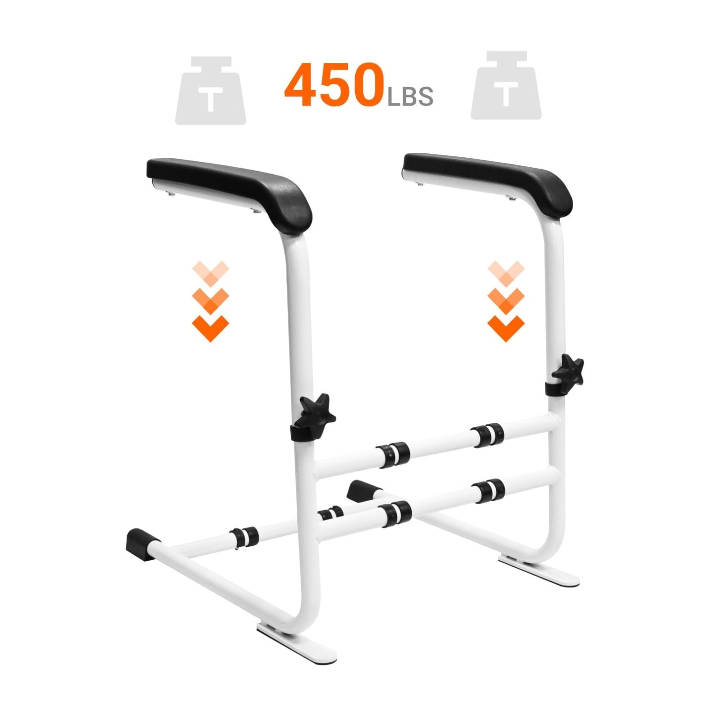 QIPRAONO Stand Assist Aid for Elderly/Seniors/Disabled, Couch/Chair Lift Assistance Stand Up Devices with 6-Level Adjustable Height, Help Standing Aids & Supports, 450lbs Loading, White