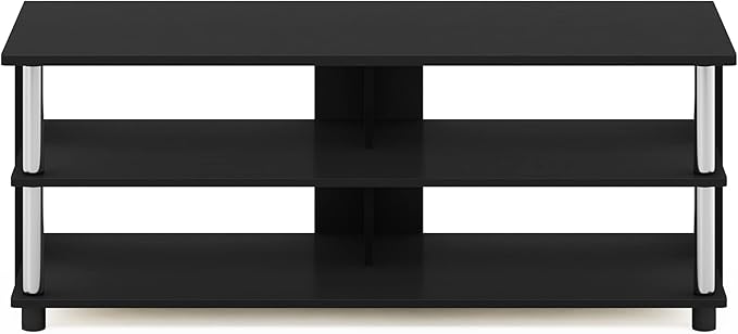 Furinno Sully 3-Tier Stand for TV up to 48 Inch, Americano/Chrome