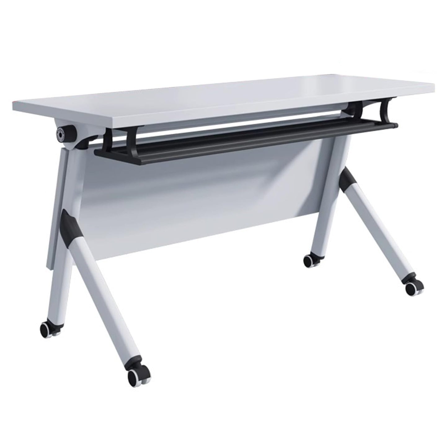 Commercial Furniture Indoor Outdoor Folding Training Table, Rectangular Folding Training and Event Table, Business Furniture for Office, School, Training Rooms