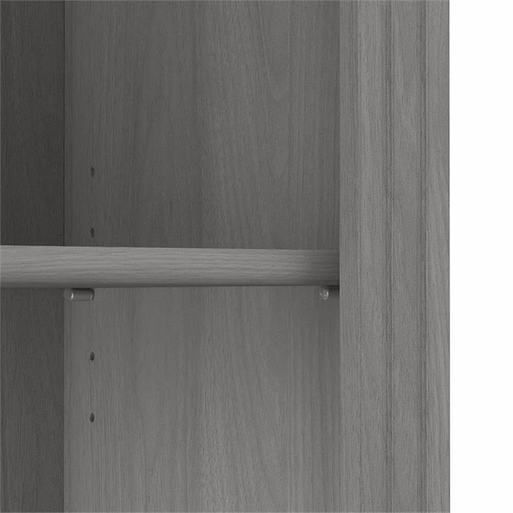 Bush Home Saratoga Tall 5 Shelf Bookcase in Modern Gray, Home Office Organizer, Vertical Storage Solution for Books and Office Supplies, Tall Bookshelf