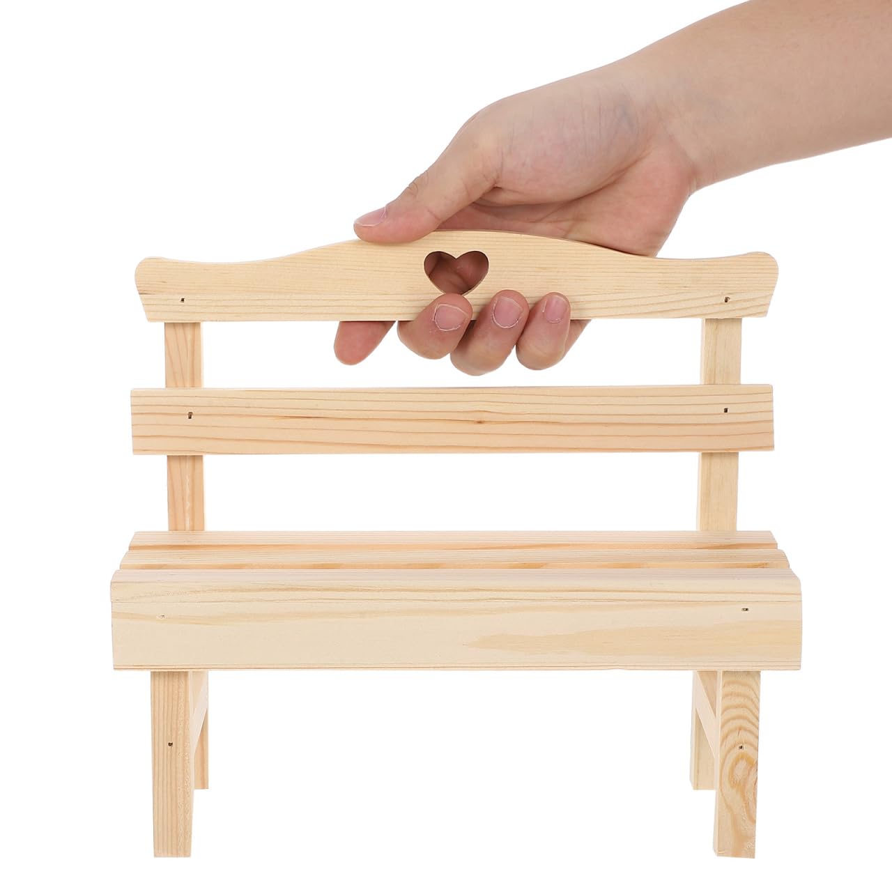 KESYOO Miniature Wooden Pine Bench Figurine, Decorative Mini Benches for Crafts and Outdoor Statues, Photography Prop Dollhouse Furniture Chair