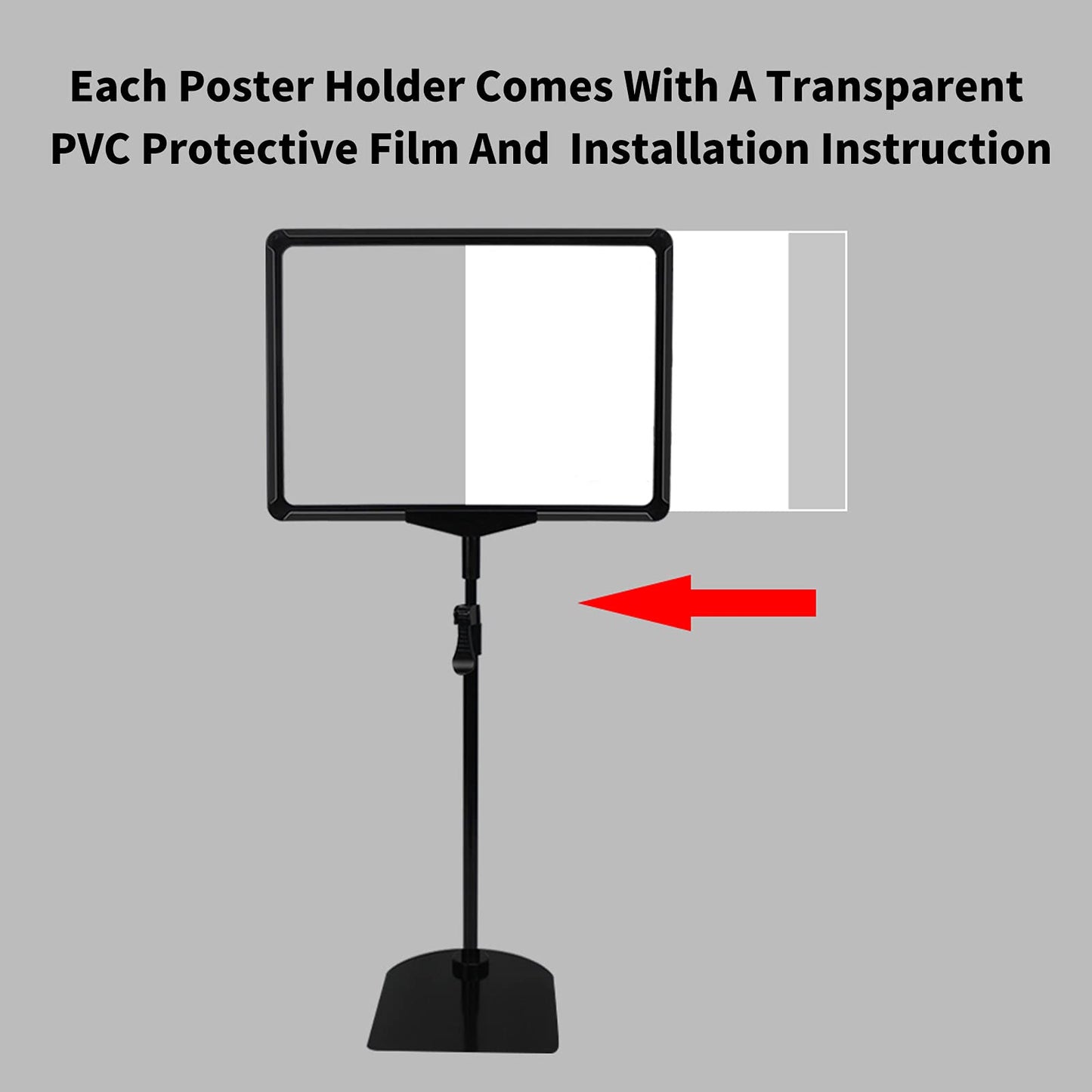 Sign Holder Stand,Sign Stand for Display,Adjustable Sign Holders For Table Top，Table Sign Holders 8.5 x 11,8 Packs,Black