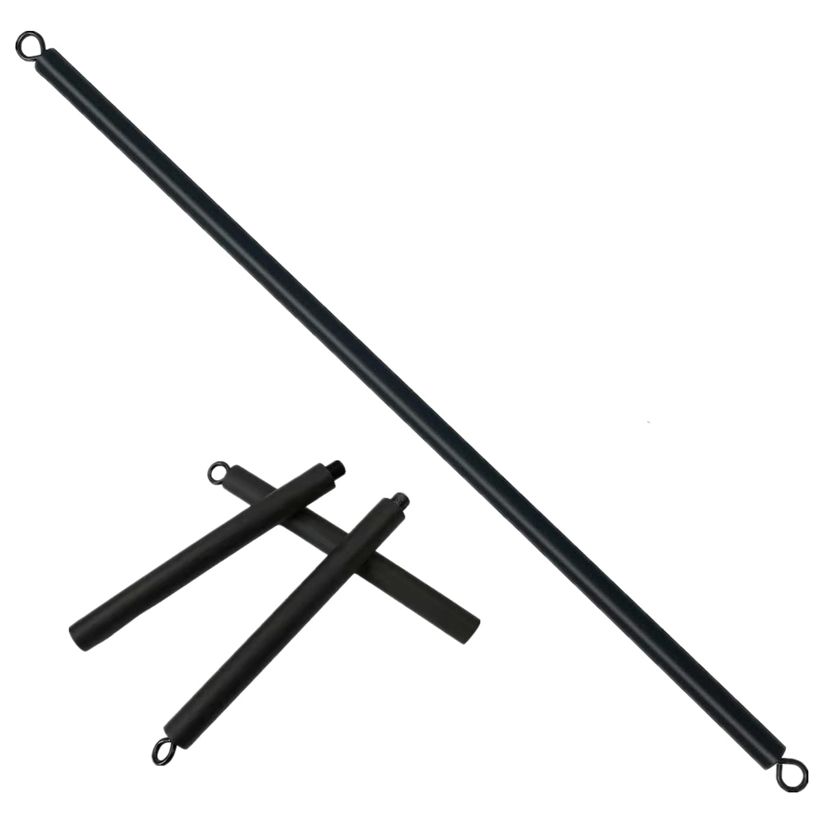 ENLAYER 41Inch Resistance Band Bar for Full Body Workout, Portable Detachable Pilates, with 2 Carabineer Clips, Black