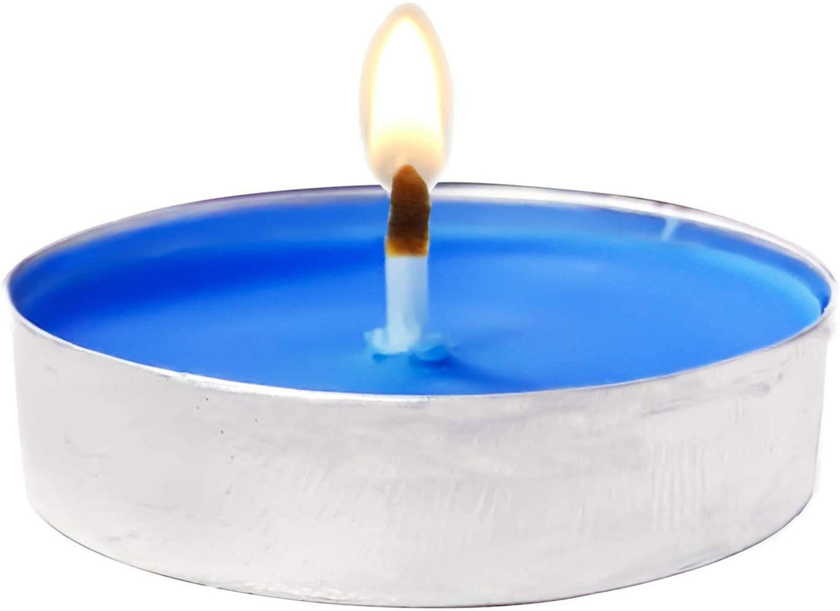 OUO Tea Lights - 50 Pack Smokeless, Dripless & Long Lasting Mini Tealight Candles for Mood, Dinners, Parties, Home Decoration, Wedding, Crafts (Purple)