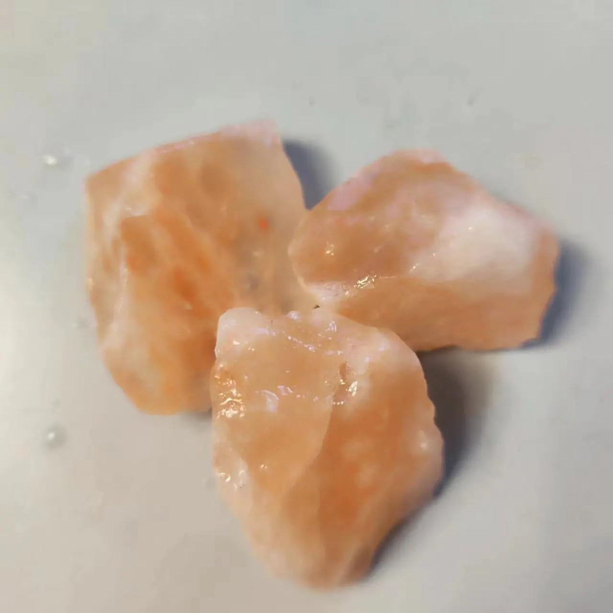 Natural Rock Salt Orange Halite Stone Crystal Stone Home Decoration Stone