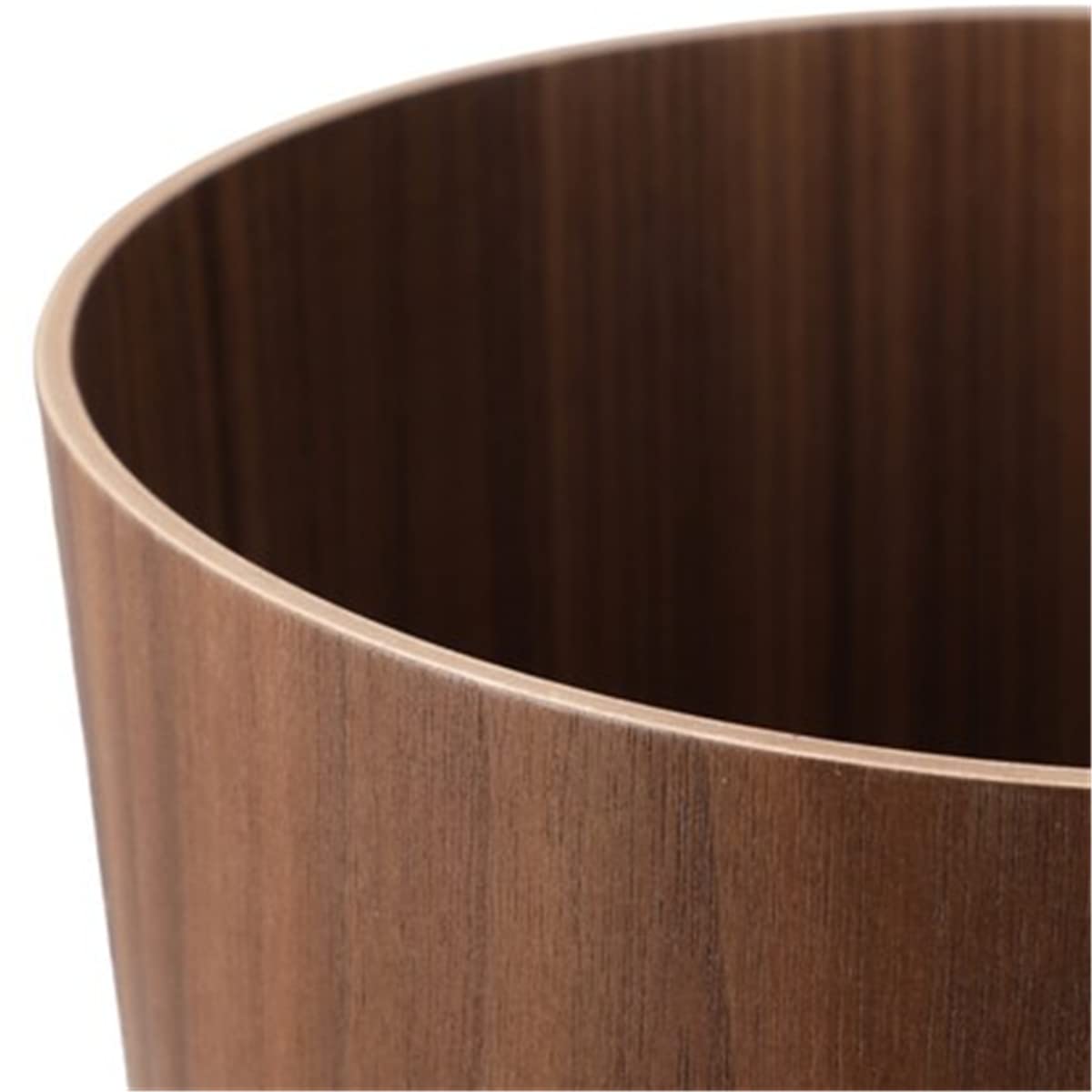 2.3 Gallons Wood Trash Can Wastebasket for Home or Office, Japanese-style natural wood Round Wastebasket, Lightweight, Sturdy for Under Desk, Kitchen, Bedroom, Den, Hotel, or Kids Room (Dark Wood-B)