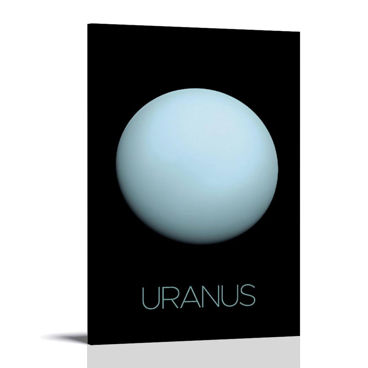 Solar System Planets Canvas Wall Art - Uranus Planet Space Poster for Kids Room Bedroom Classroom, STEM Educational Astronomy Decor, Science Gift for Boys Girls, 12x18 Inch Framed