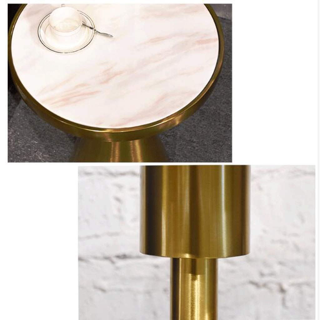 HUSHHAAMPP Small Coffee Table Marble Mini Coffee Tables End Tables with Stainless Steel e for Living Room Reception Room Light Luxury Sofa Tables with Drawers (Color : White) (Black Gold)