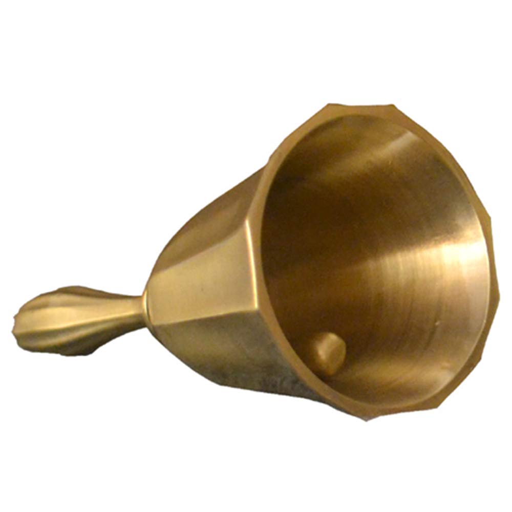 (None) Reception Dinner Hotel Classroom Bell Gold Silver for Adults hand bell for seniors Kid Counter Hall Table hand bell loud bells for adults (gold)