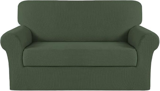 Turquoize Stretch Sofa Slipcover 2 Pieces Sofa Cover Couch Cover