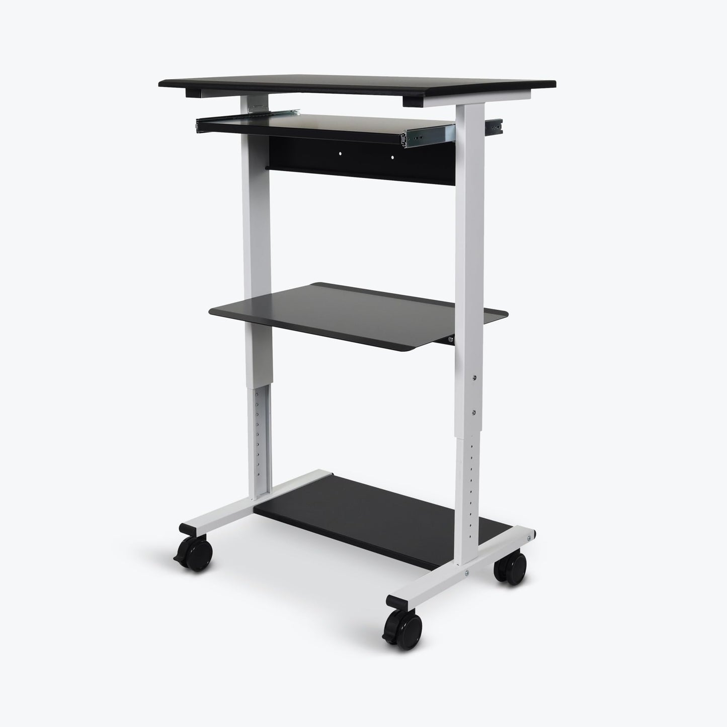 LUXOR STAND-WS30 Three-Shelf Adjustable Stand Up Workstation