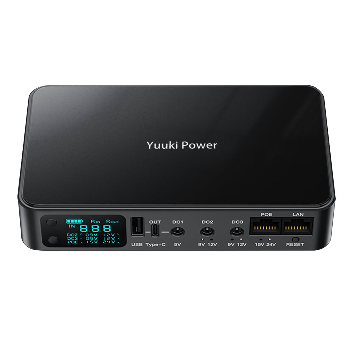 Yuuki Power Battery Backup for Router CCTV 18000mAh(56Wh) 12V⎓2A DC UPS 9V⎓2A, Mini UPS USB 5V/3.6A