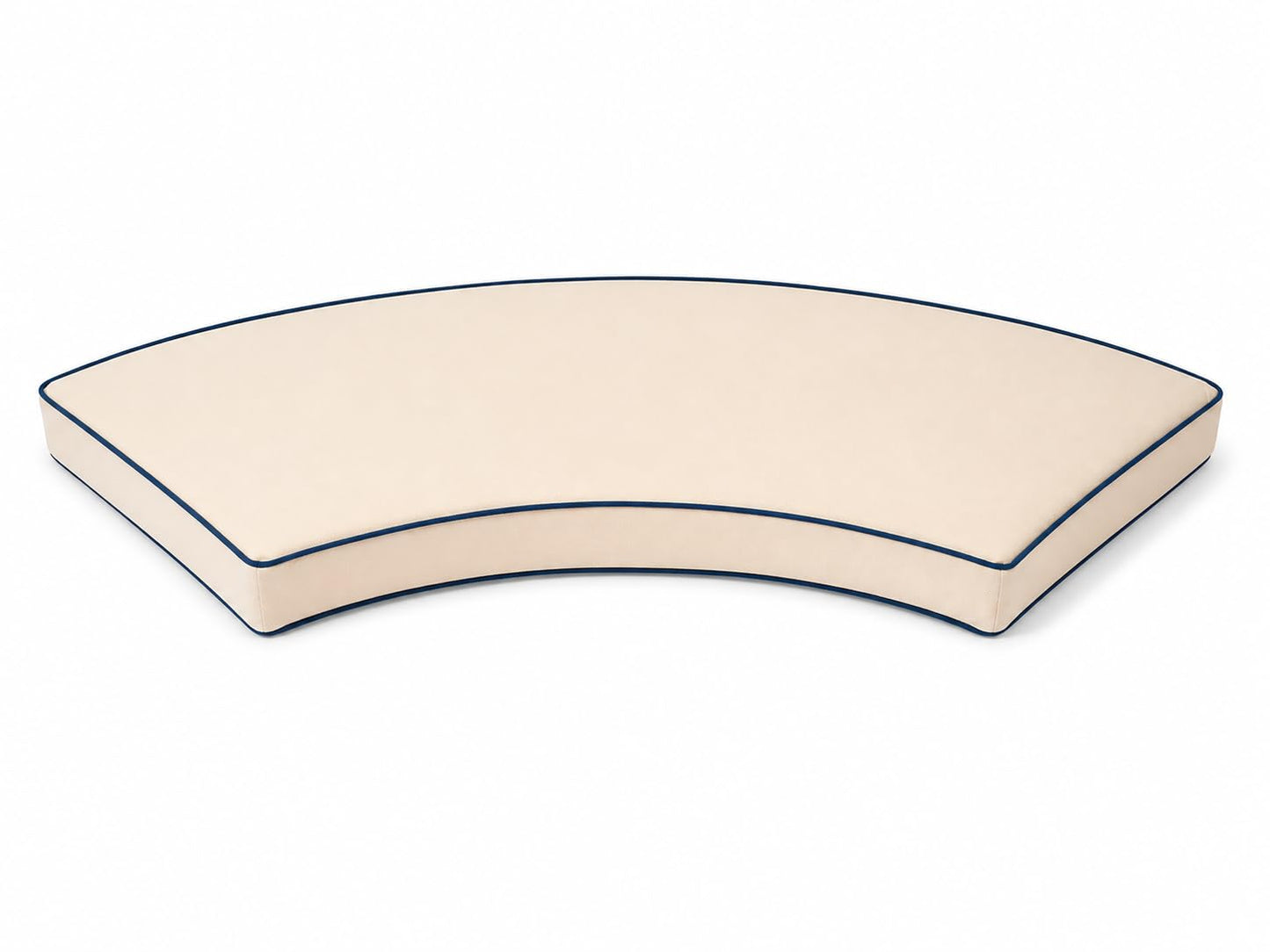ALUXY Outdoor Half Moon Sofa Cushion 4-Piece Set, Curved Patio Furniture Cushions, Waterproof with Bolster Pillows, Thick & Comfortable, Zippered Removable Cover, Full Cushion Set (Beige)
