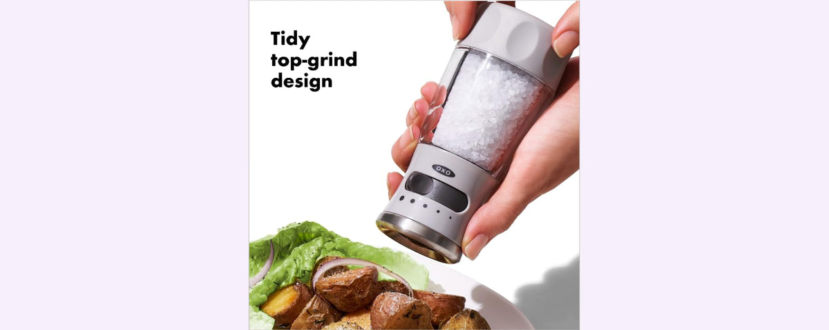 OXO Good Grips Contoured Mess-Free Salt Grinder - Gray