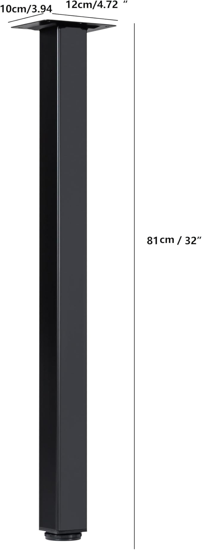 LCSDLHLSY Table Legs 32 inch, Adjustable Square Furniture Legs,