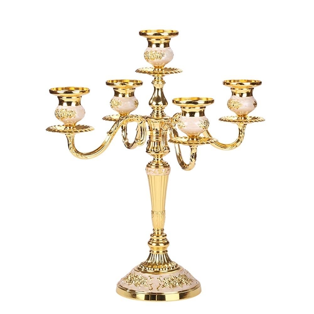 x3anggyt5 Candle Holder European Retro Five-Head Candle Holder Home Wedding Props Decorative Candlestick Candlestick Holder