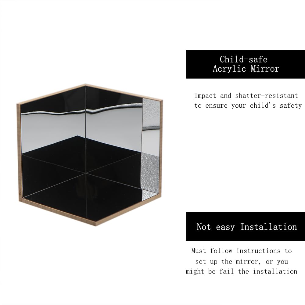 SZREGGIO Corner Mirror for Preschool Classroom, Office & Home