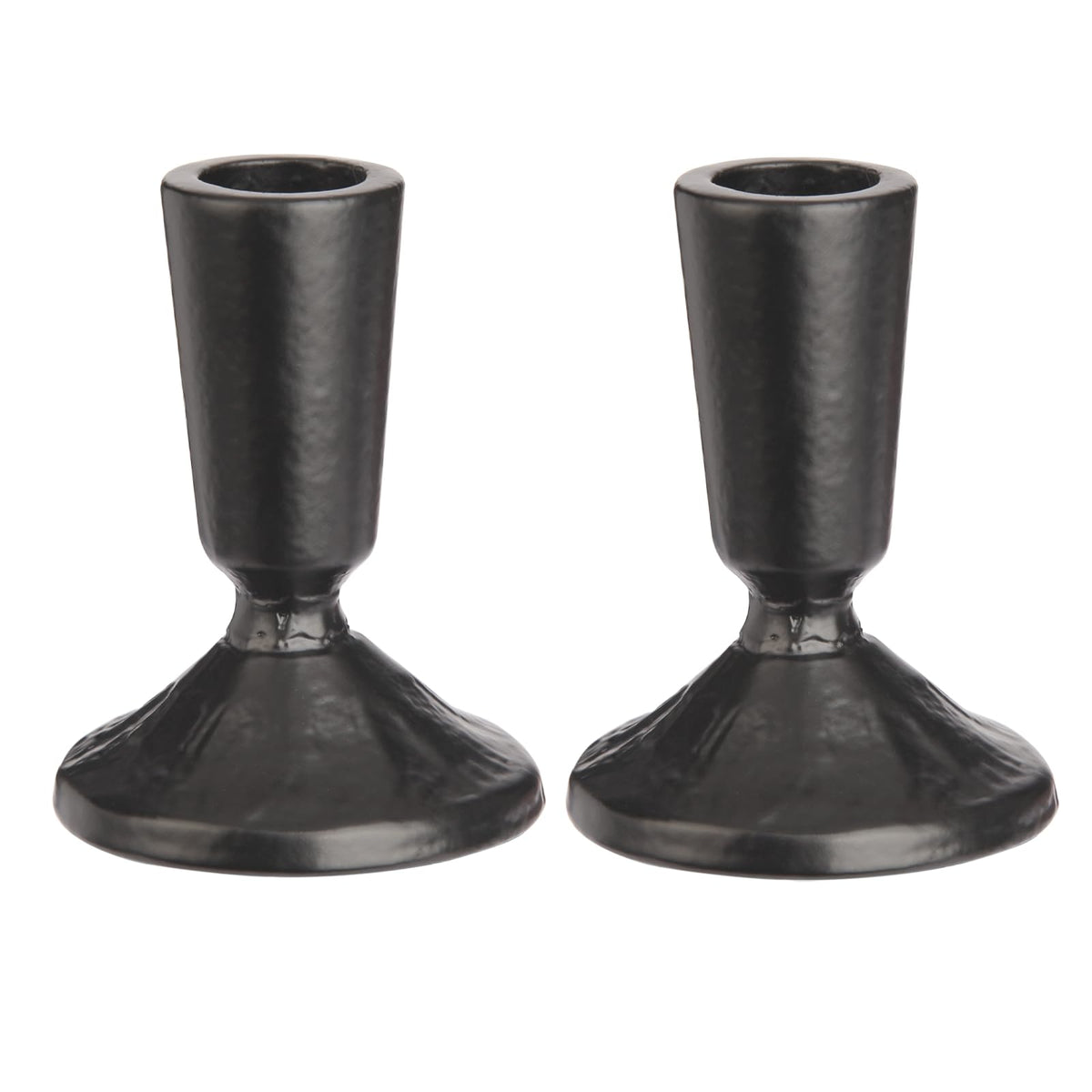 Mofunci Iron Taper Candle Holder Set of 2, Heavy Candlestick Holders Black Candle Holders for Table Centerpiece, Weddings, Mantel and Party Decor