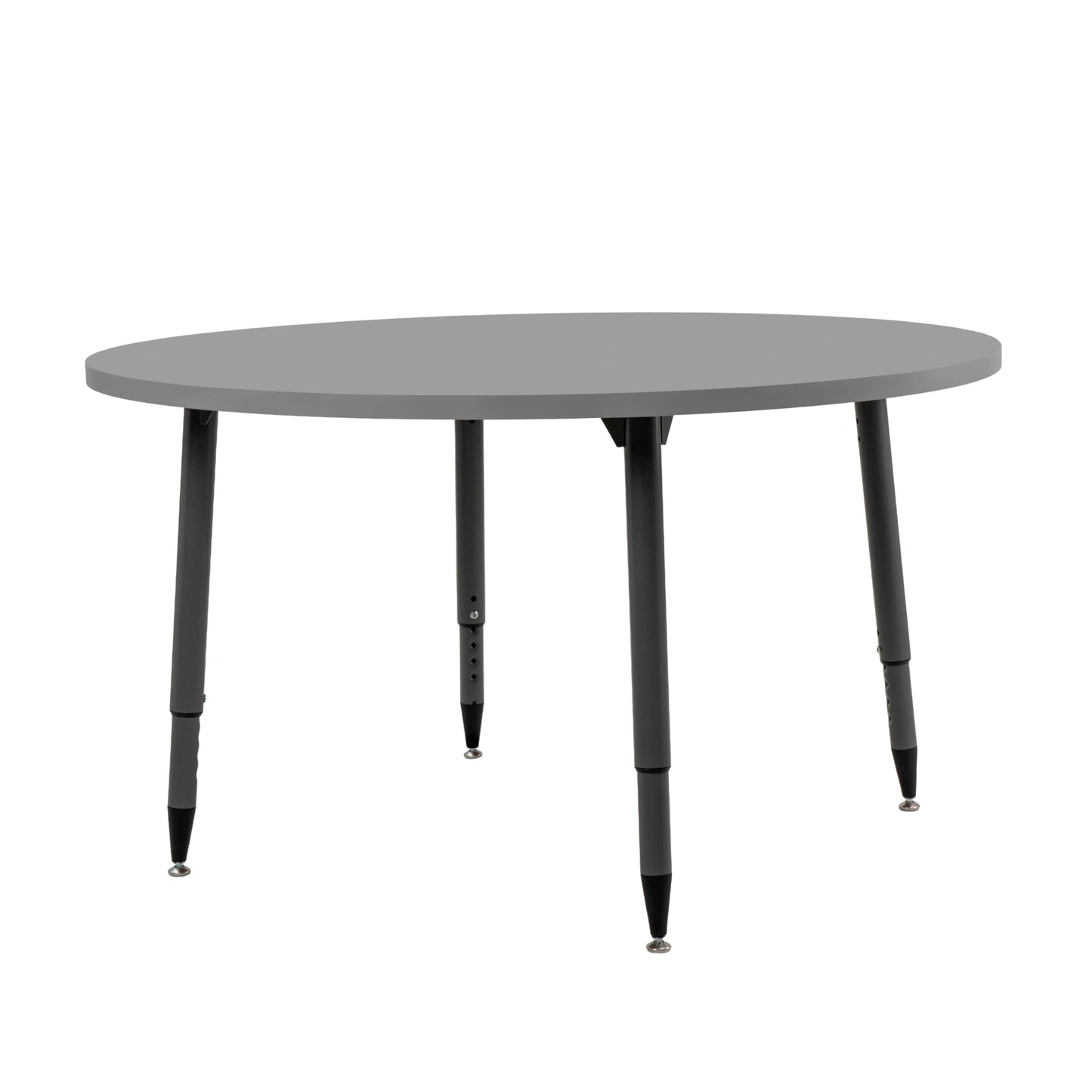 Adapte Commercial Classroom Activity Table - 48" Round, ADA Compliant Tapered Legs with Glides & Casters, Adjustable Height 22-34" Wheelchair Accessible, School & Office Furniture