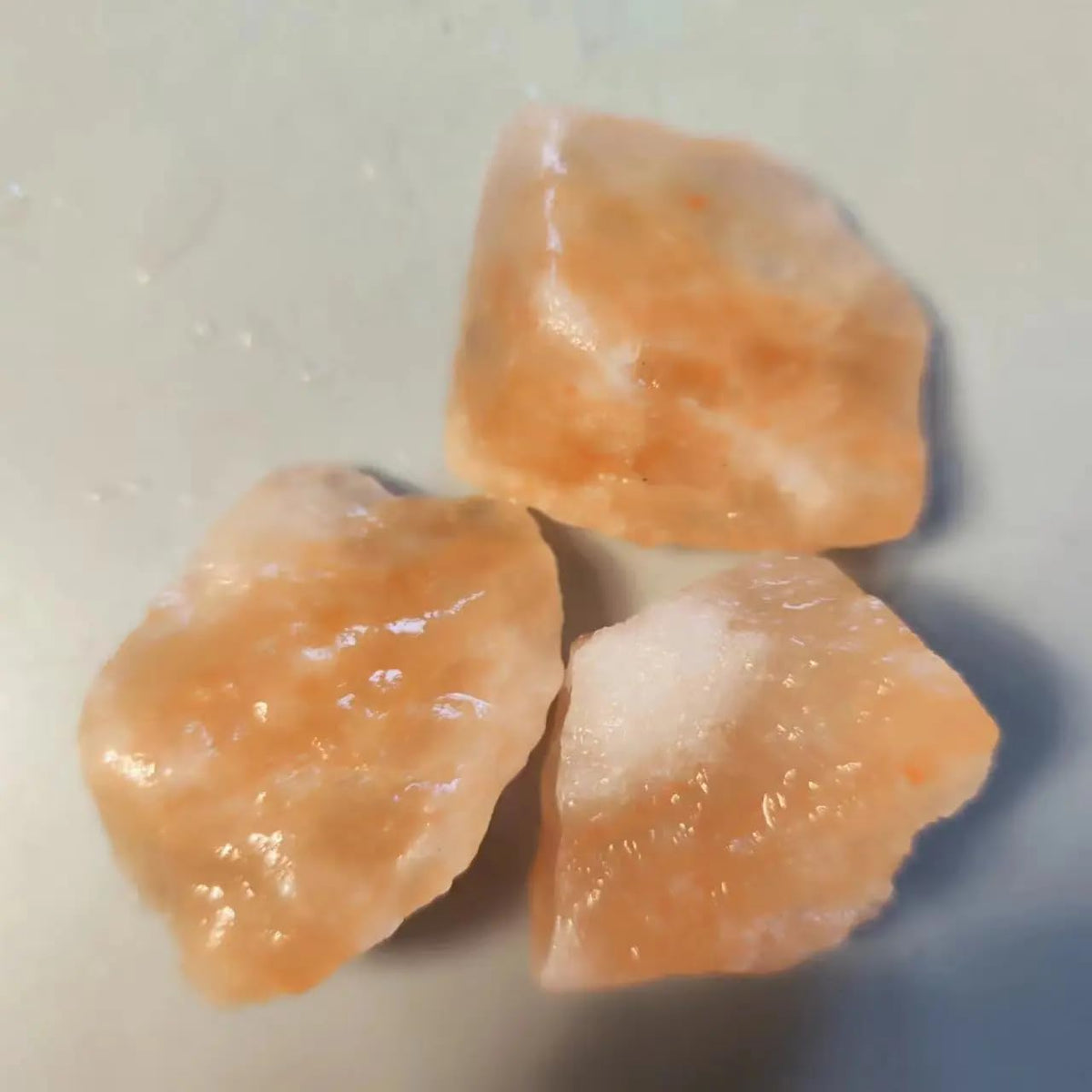 Natural Rock Salt Orange Halite Stone Crystal Stone Home Decoration Stone