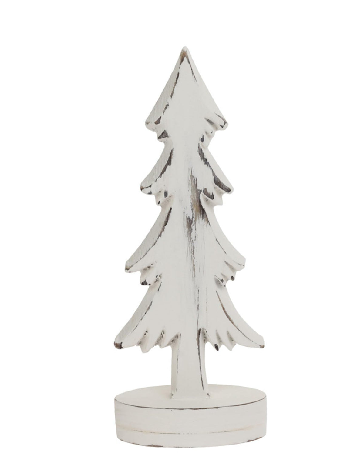 Boston International Christmas Tree for Tabletop Mantel Shelf Winter Holiday Decorations for Home, Small, Weathered White Tree