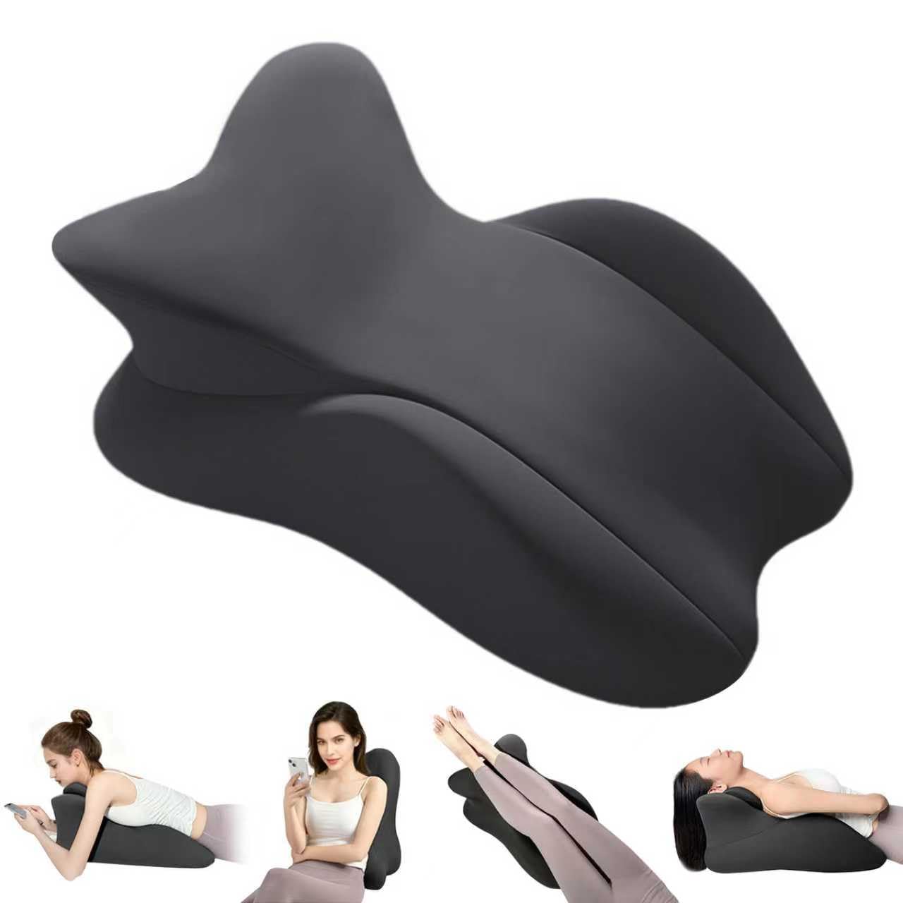 Cililave Valentine's Day Gift Memory Foam Ergonomic Lifting Pillow, Couples Pillow for Sleeping, Reading Pillow for Bed,（Size 23 * 15 * 9 inch）