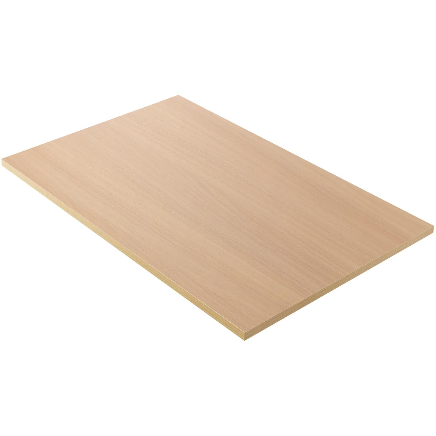 Kaboon Universal Tabletop 36"x20", Solid One-Piece Melamine Table Top, Double L-Desk Floating Desk DIY, Home and Office Countertop, Light Walnut
