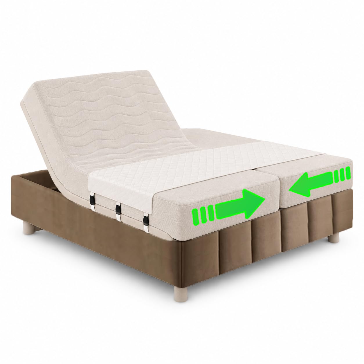Split King Gap Filler for Adjustable Bed - Bed Bridge Twin to King