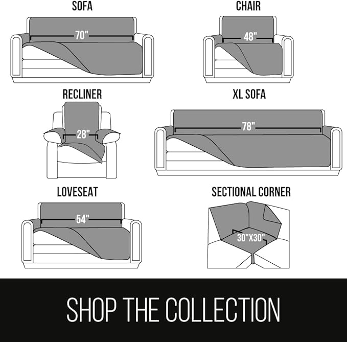 Sofa Shield® Couch Slip Covers for Dogs Oversized, Reversible Furniture