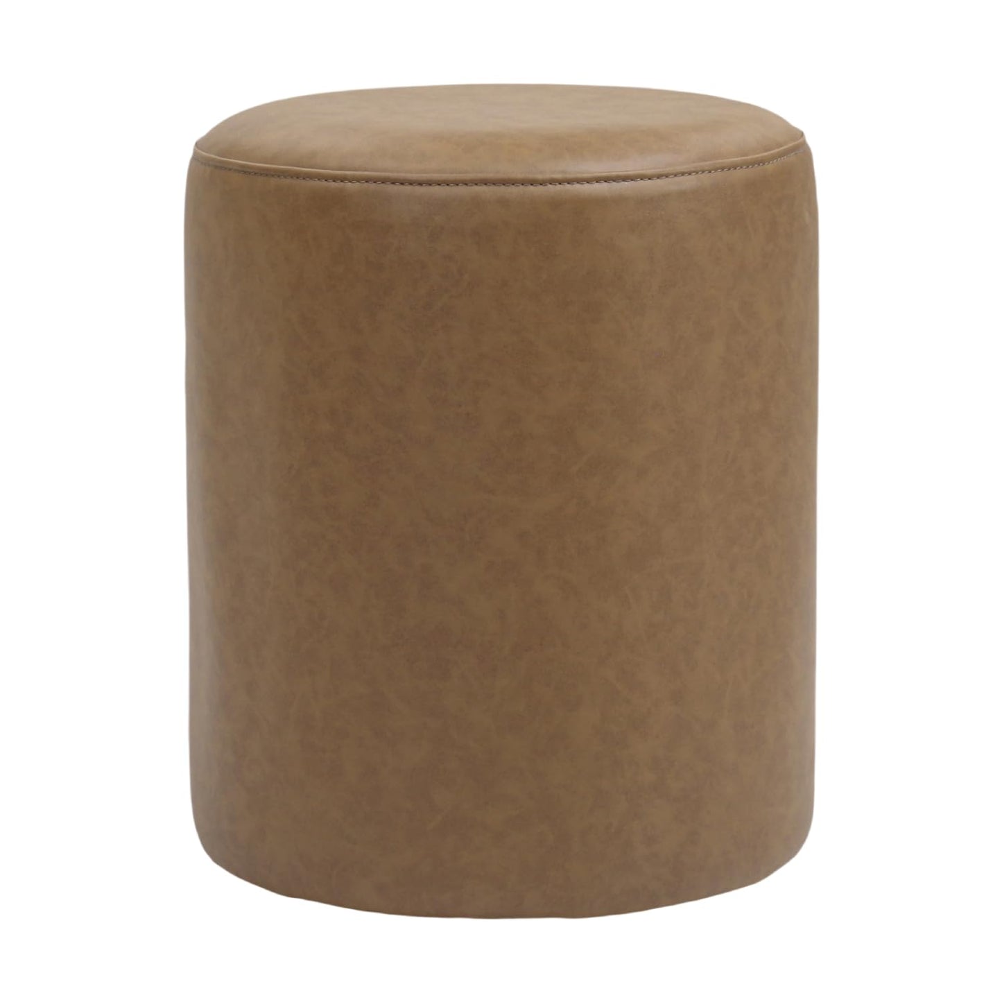 Get Set Style Modern Round Ottoman with Soft Padded Seat, Multifunctional Vanity Stool for Makeup, Upholstered Footrest Stool Ottoman Foot Stool for Living Room, Bedroom