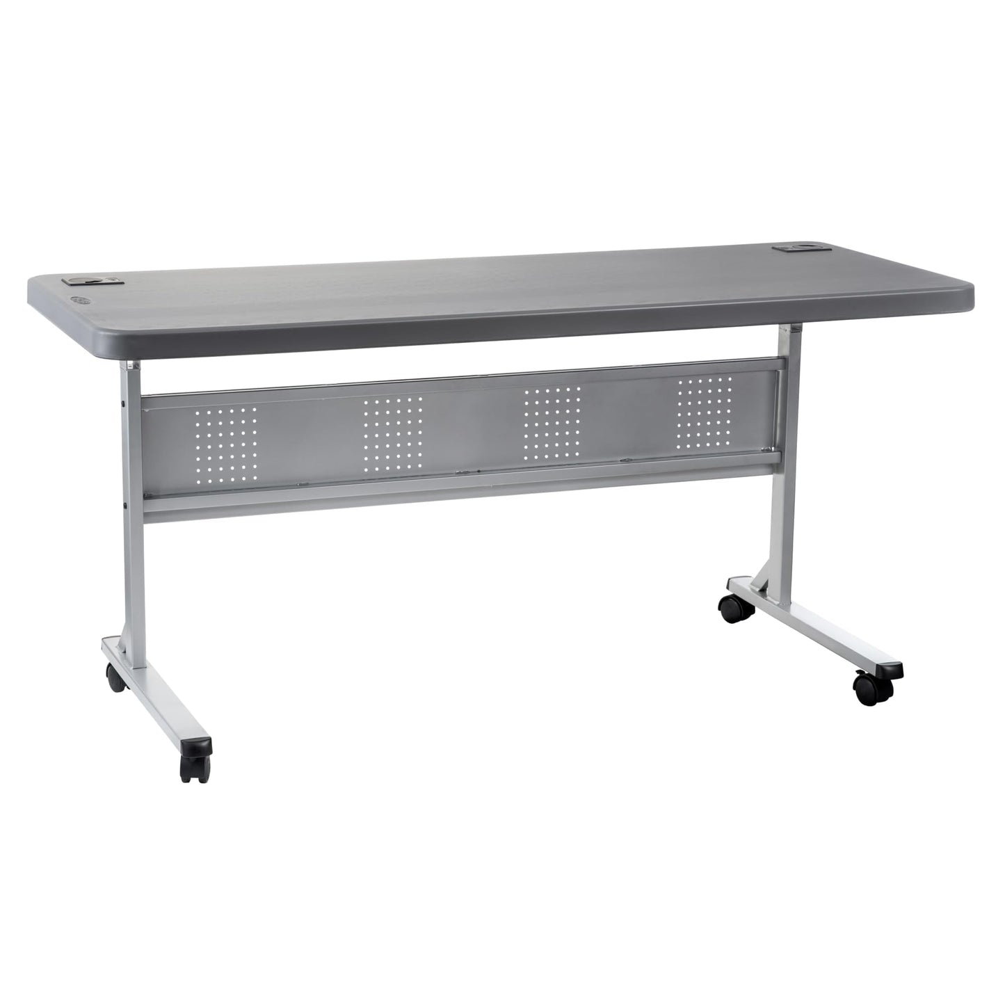 National Public Seating BPFT-2460-20 24 x 60 in. Flip-N-Store Training Table, Charcoal Slate