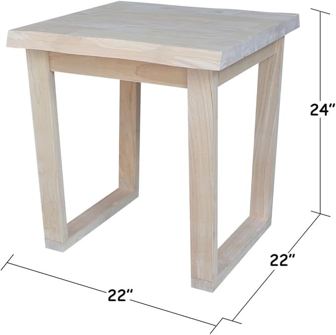 International Concepts Live Edge Solid Wood End Table