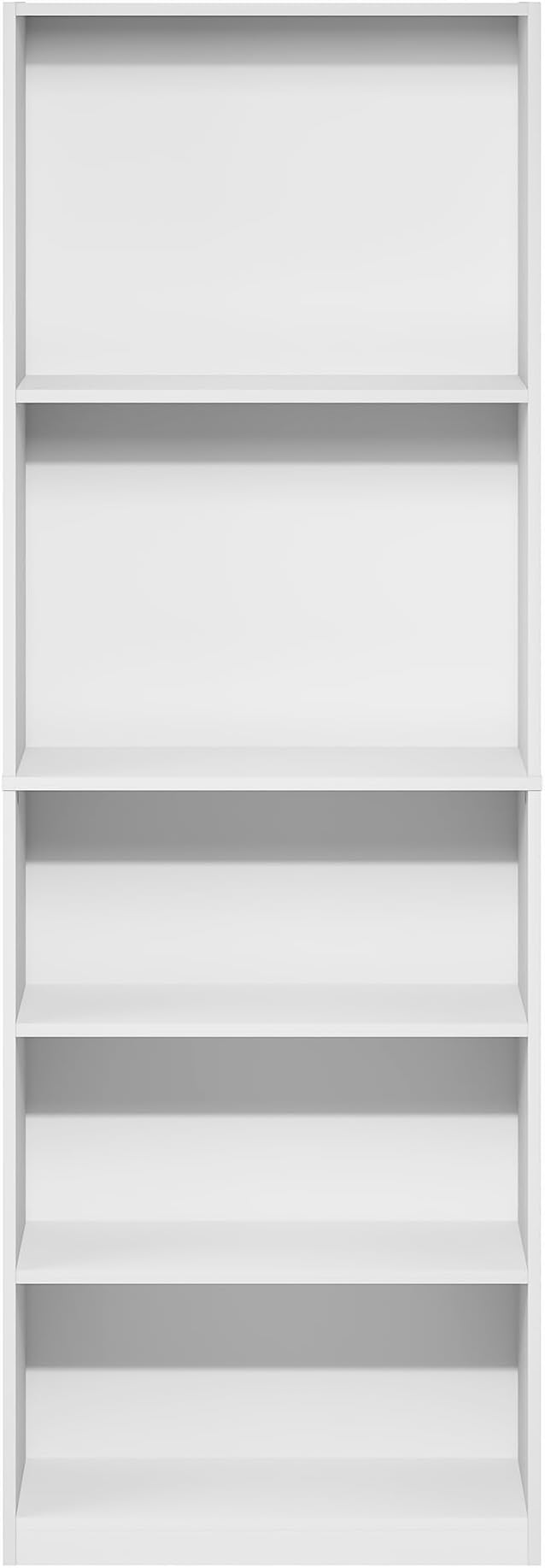 Furinno Jaya Book Shelf, 5-Tier Tall Book Shelf, Bookcase