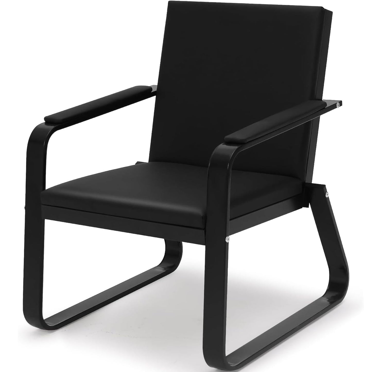 wonline Waiting Room Chair with Armrest PU Leather Office Waiting Room Furniture, Office Guest Seating Lobby Conference Reception Chairs for Airport Clinic Hospital Bank Salon Barber