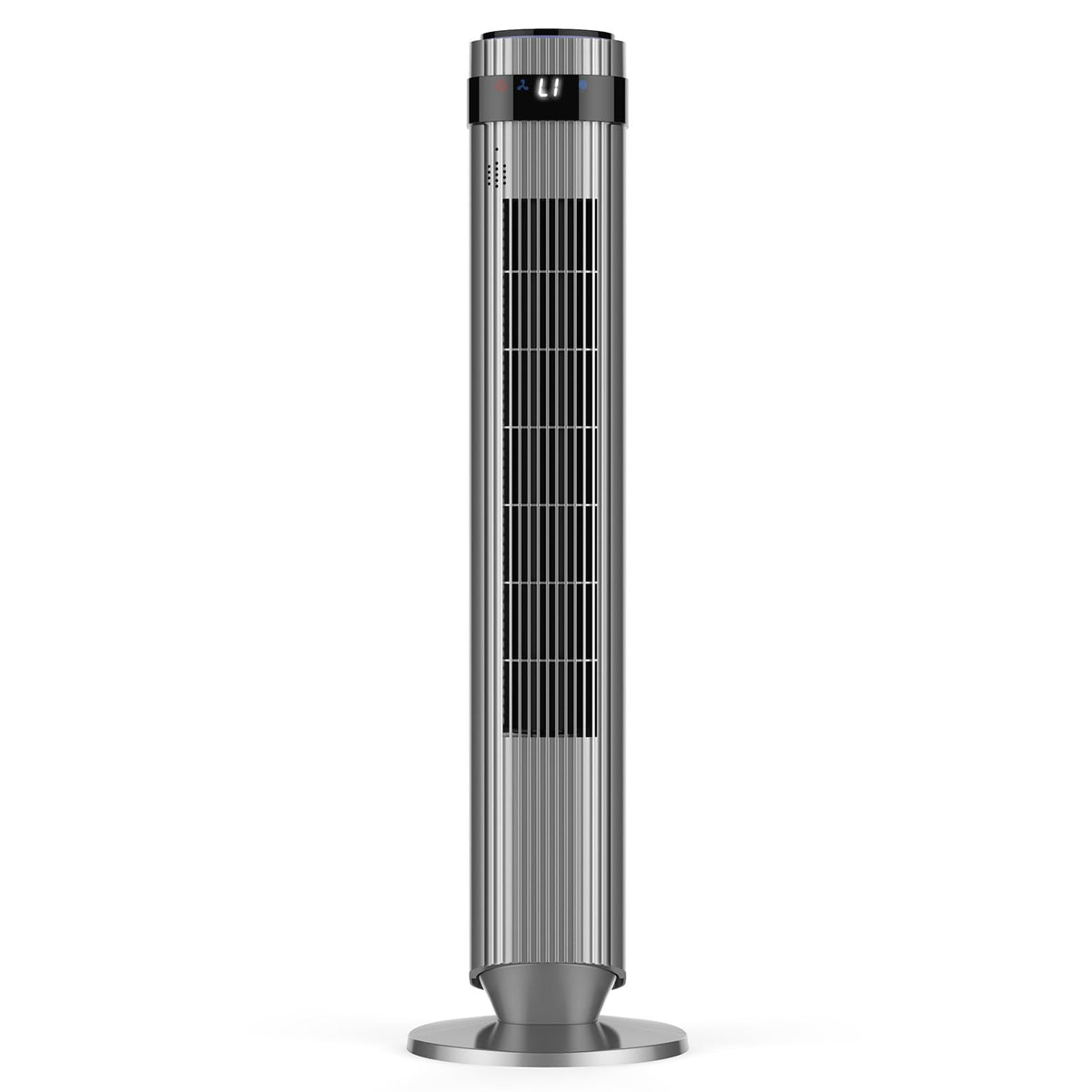 OLIXIS Tower Fan for Bedroom, Floor Standing Fan with Remote, 12H Timer, 5 Speeds, 4 Modes, LED Display, Portable Bladeless Oscillating Cooling Fan for Indoor, Home, Office