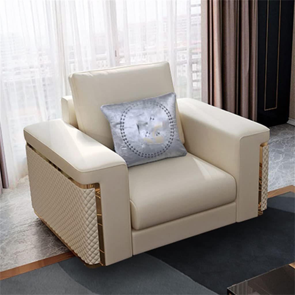 YWMLFZ Living Room 3 Seat Lounge Sofa Mid-Century Modular Furniture First Floor Upholstered Leather