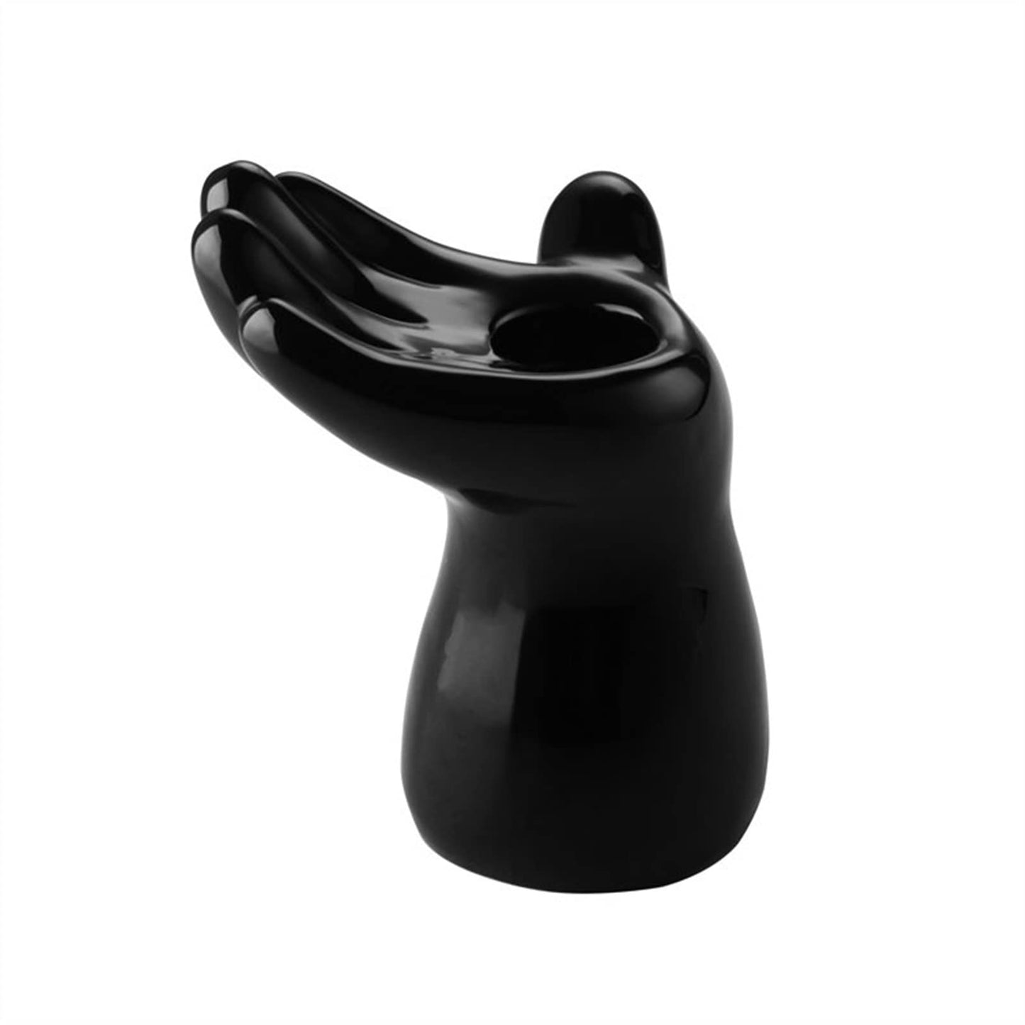 cfycfy987 Candelabra Creative Ceramic Incense Candlestick Desktop Decoration Handicrafts Fashion Ornaments Candle Holder Candle Sticks Holder(Black)