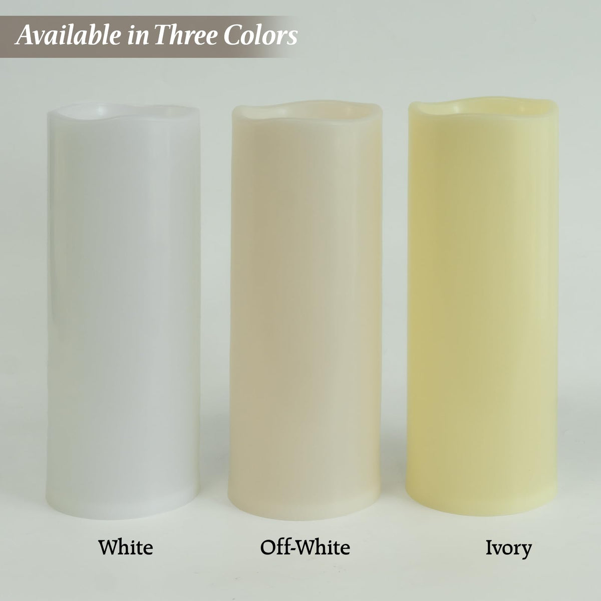 Yongmao 5" x 14" Large Waterproof Outdoor Flameless Candles Battery Operated LED Flickering Pillar Candles with Remote and Timer for Indoor Outdoor Lanterns, Off White, Long Lasting, Set of 2