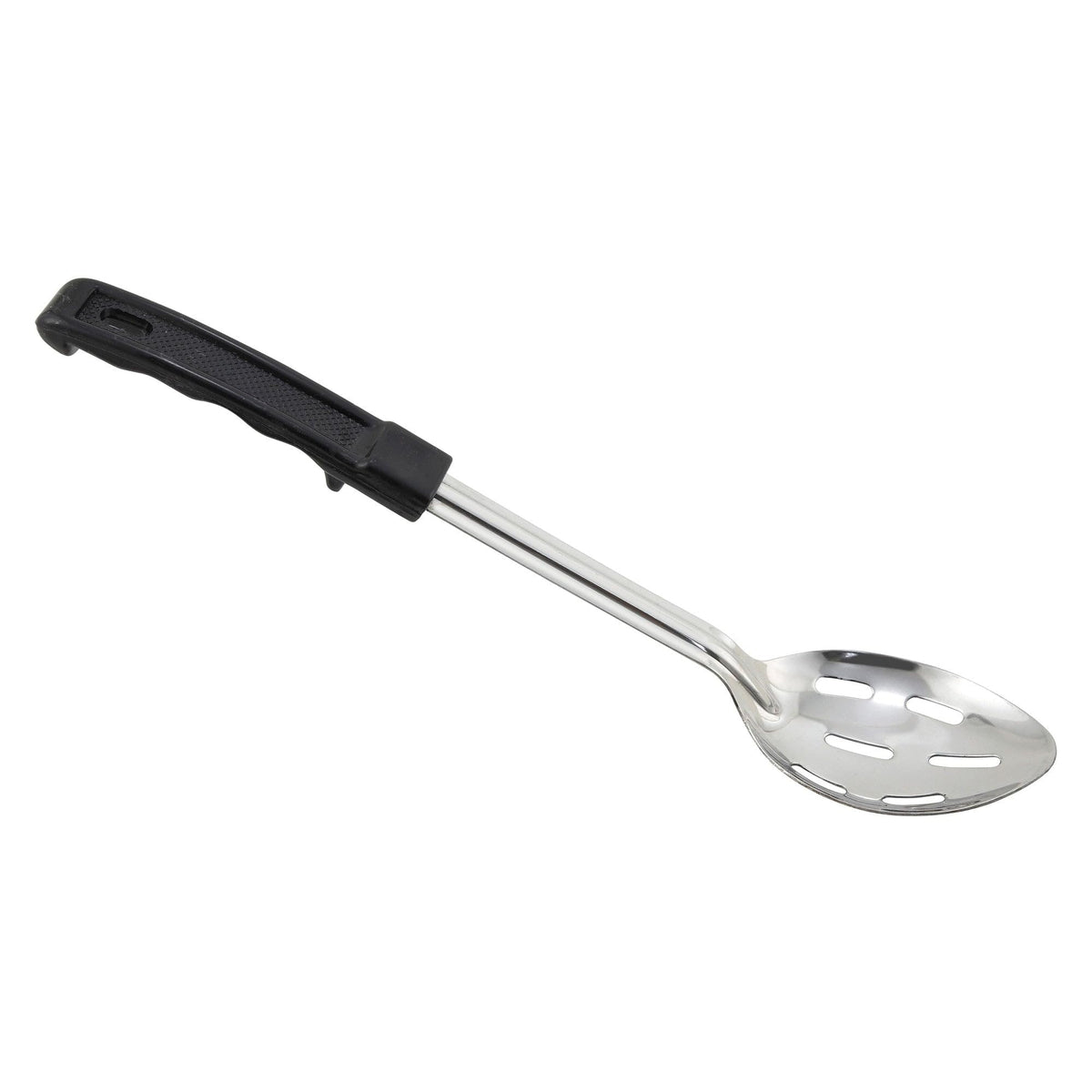 Winco Prime Stainless Steel Basting Spoon with Stop Hook Handle, NSF, Slotted, 13"