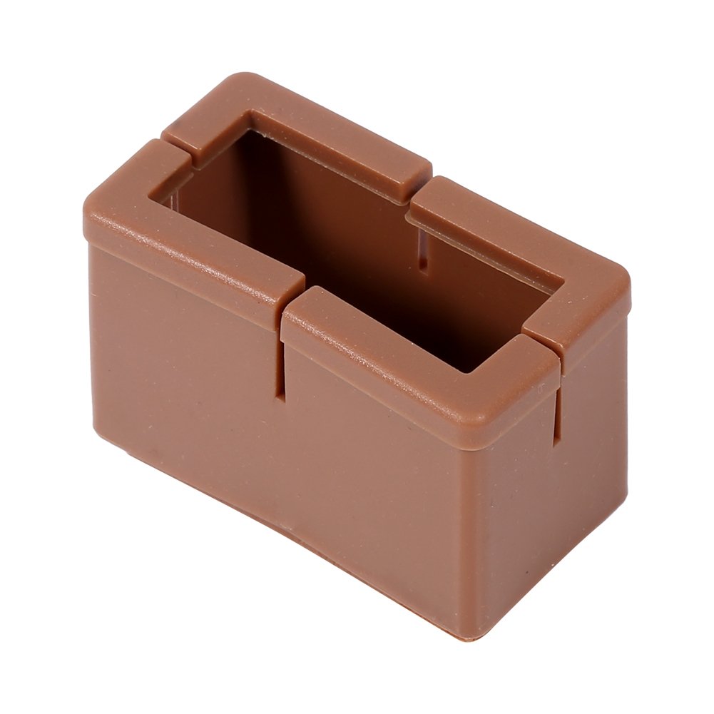 8pcs Chair Leg, Silicone Rectangle Furniture Table Feet Covers Legs Protector with Rubber Sole(Coffee)