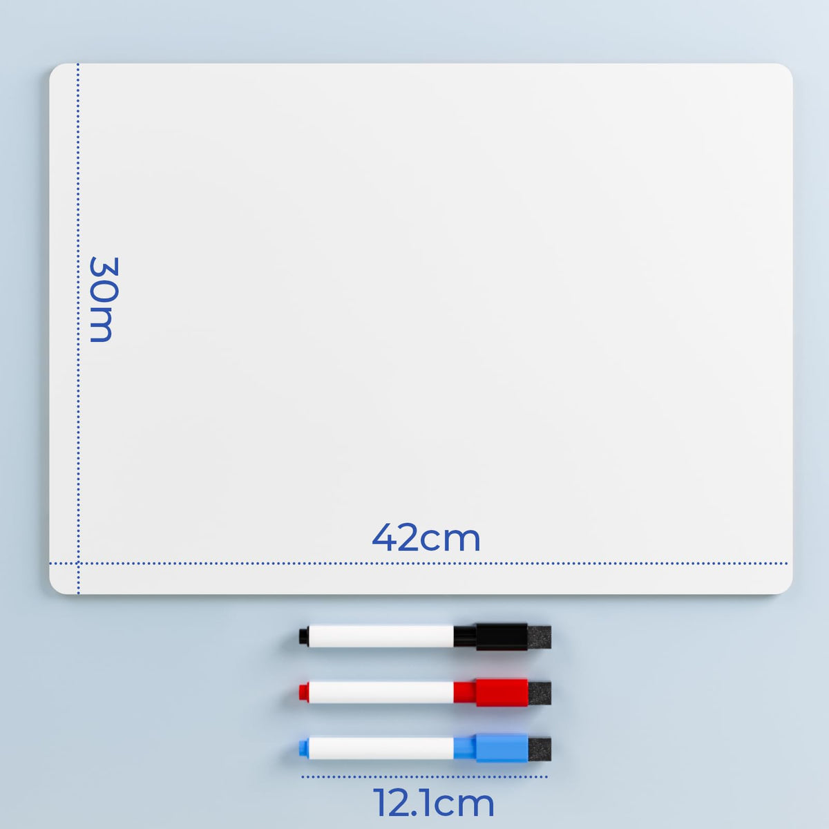 Nicpro 12 x 16 inches Lapboard Small Dry Erase Lap Board Double Sided with 3 Water-Based Pens Learning Mini Whiteboard Portable for Kid Student and Classroom Use