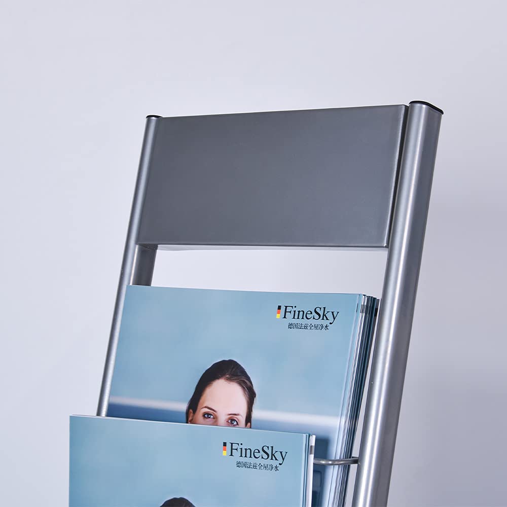 Kroey 10-Layer Magazine Rack - 8.6"x11" Display Stand for Literature, Product Introductions & Public Reception Areas (A4 Width)