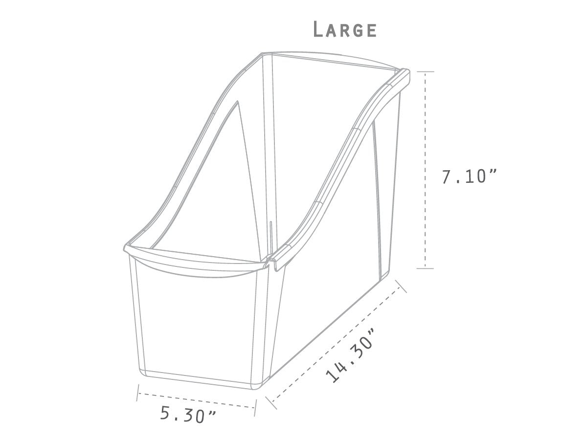 Storex Large Book Bin, Interlocking Plastic Organizer for Home, Office and Classroom, Purple, 6-Pack (71103U06C)
