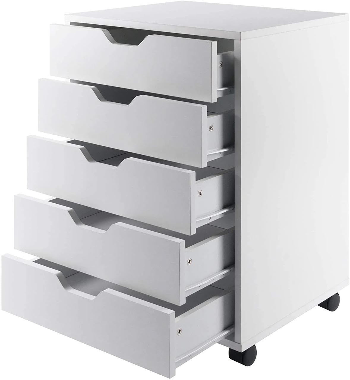 Moado 5-Drawer Wood Storage,Mobile File Cabinet with Wheels,White, We Value Your Feedback.If You Love Our or Have Any Issues, Please Consider Leaving a Review. It Helps us Improve.