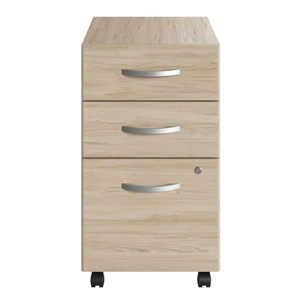 Bush Business Furniture Series C Collection 60W x 43D Right Hand L-Bow Desk Shell in Hansen Cherry, Large Office Workstation for Professional Workspace